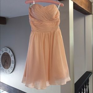 Strapless chiffon dress